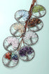 GEHECRST Natural 7 Chakra Healing Crystals Life Tree Hanging Ornament Reiki Gemstone Chips Copper Wires Wrapped Handmade Hanging Decor for Wall, W...
