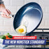 Blue Diamond 10" Nonstick Frying Pan Skillet, Diamond Infused PFAS & PTFE-Free Ceramic Pot, Dishwasher & Oven Safe, Stay Cool Handle, Durable Non ...