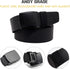 Nylon Tactical Military Men Belt Webbing Canvas Web Belts with Plastic Buckle No Metal Nickel Free, 2 Pack...