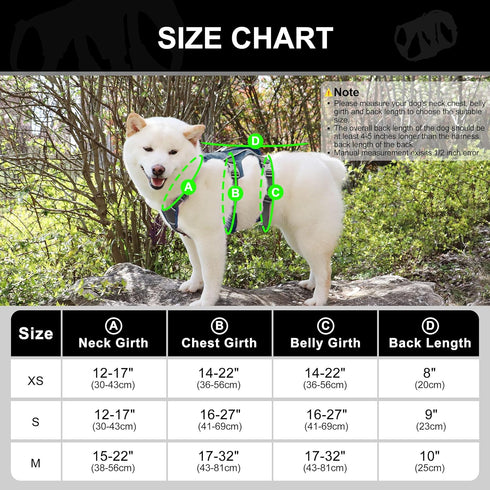 Puppy Harness Escape Proof Dog Harness for Small Dogs - Waterproof Reflective Breathable Dog Vest with Handle for Daily Walking, Training (Gray, X...