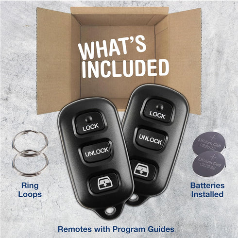 2X Key Fob Replacement for 1999 2000 2001 2002 2003 2004 2005 2006 2007 2008 2009 Toyota Sequoia 4Runner Keyless Entry Remote Remote Control, 3-Bu...