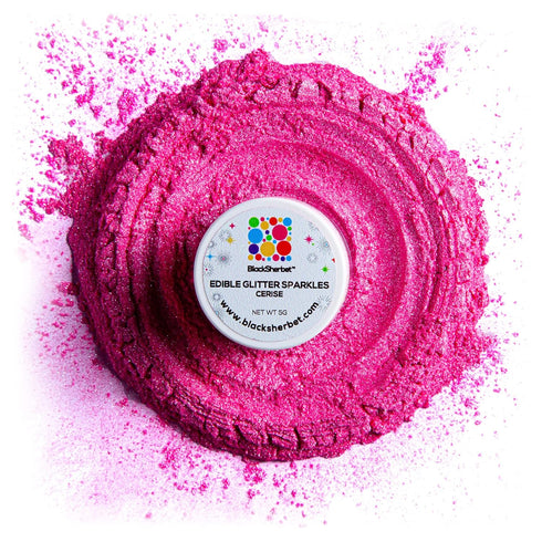 Blacksherbet Cerise Pink Edible Glitter for Drinks 5 Grams | KOSHER Certified | Drink Glitter and Dust for Cakes, Strawberries, Cocktail Glitter, ...
