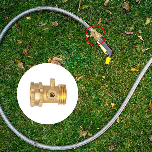 Xiny Tool Brass Garden Hose Shut Off Valve, Heavy Duty 3/4 Inch Solid Brass Garden Hose Shut Off Valve with 4 Extra Rubber Washers (4)...