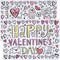 Iconikal Color-Your-Own 2-Sided Reversible Disposable Paper Place Mats, Valentine's, 14 x 10-inches, 22-Count...