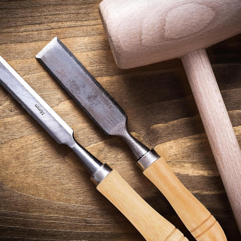 12 PCS Wooden File Handle Round Hole Small Wooden Handle File Special Handle with Metal Collars Wooden File Handle Set Checkering File Handle for ...