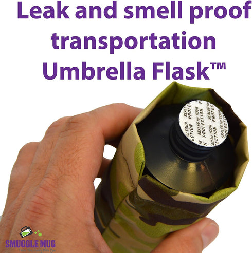 BoozeBrella by Smuggle Mug | Umbrella Hidden Alcohol Flask | Disguised Plastic Container to Sneak Liquor | Conceal Flasks for Women & Men | Funny ...