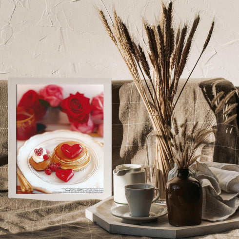 Posterizer 1 pcs-Cute Valentine’s Day breakfast poster -1-Romantic Art-Holiday Poster Collection-Gift for Couples boyfriend girlfriend Husband Wif...