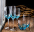 Abbott Collection Optic Bubble Red Wine Glass, Blue...
