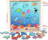 TOWO Wooden Fishing Game-Magnetic Fishing Puzzles with Numbers Jigsaw Puzzle- Sea Creatures Kids Fishing Game Educational Toys for 3 years old Mat...
