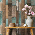 17.7''x100'' Wood Wallpaper Rustic Distressed Wood Peel and Stick Wallpaper Self Adhesive Removable Decorative Wood Plank Film for Wall Covering C...