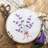 Embroidery Kit for Beginners 'Lavender' - Fun Starter Kit for Hand Embroidery with Stamped Pattern, Pre-Sorted Floss and Bamboo Hoop - for Adults ...