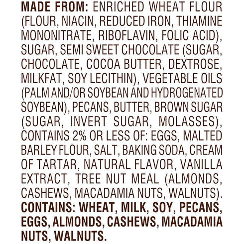 Pepperidge Farm Chesapeake Crispy Dark Chocolate Pecan Cookies, 7.2 OZ Bag (8 Cookies)...