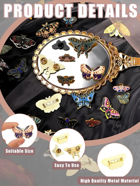 Ferraycle 30 Pieces Enamel Pins Set Enamel Pins for Backpacks Cool Horror Enamel Lapel Pins Steampunk Brooches Pins for Hats Clothes Women Men (Bu...