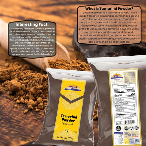 Rani Tamarind Powder (Imli) 7oz (200g) ~ All Natural| No Added Sugar/Salt | Vegan | Gluten Friendly | Kosher | NON-GMO | Indian Origin...