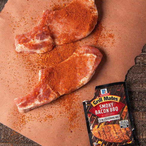 McCormick Grill Mates Smoky Bacon BBQ 3-In-1 Seasoning Mix, 1 oz (Pack of 12)...