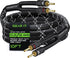 GearIT 12AWG Speaker Cable Wire with Gold-Plated Banana Tip Plugs (10 Feet) in-Wall CL2 Rated, Heavy Duty Braided, 99.9% Oxygen-Free Copper (OFC) ...