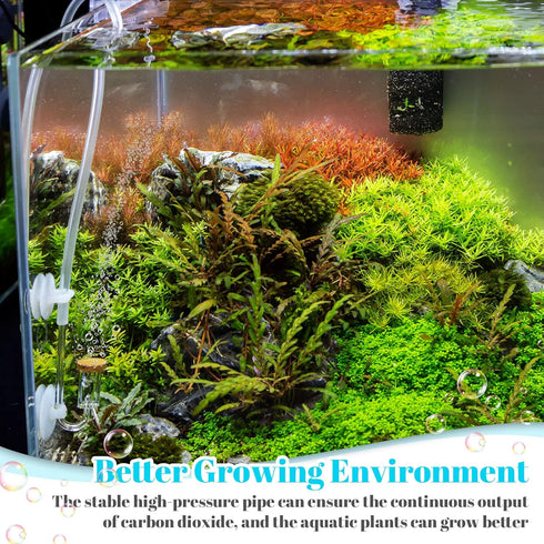 Boao 32.8 ft Aquarium CO2 Proof Tubing Clear Airline Tubing Aquarium Air Tubing 5/16 Inch with 12 Pcs Suction Cups Aquarium Air Pump Accessories f...