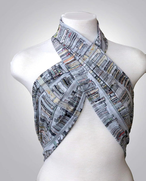 Book infinity scarf Library Bookshelves womens literary gifts nerdy bookworm book lover...