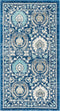 SAFAVIEH Evoke Collection 2'2" x 4' Blue/Ivory EVK251C Boho Non-Shedding Living Room Bedroom Accent Rug...