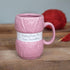 Boxer Gifts 'Knitting Keeps Me From Unraveling' Novelty Knitting Gift Mug | Light Pink Colour With Realistic Yarn Detailing | Amazing Christmas, B...