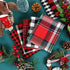 Tatuo 12 Pieces Christmas Fat Fabric Bundles Buffalo Plaid Fat Quarters Cotton Fabric Square Bundles 19.5 x 15.7 Inch Charm Yarn-Dyed Checked Quil...