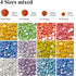 Round Mosaic Tiles for Crafts, 300g/150 Pieces 4 Sizes Mixed (0.3, 0.45, 0.54, 0.6 inch) Round Stained Glass Mosaic Tile for DIY Mosaic Making Sup...
