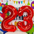 40 inch red big number 3 birthday party decoration foil polyester film balloons anniversary party wedding for girls and boys digit 3...