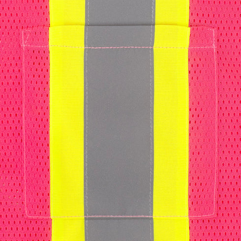 Radians SV22-1 Economy Type O Class 1 Safety Vest Size 4X-Large, Pink Mesh with Contrasting Tape - 1 Each...