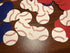 Red&Blue&White 100Pcs Baseball Confetti Baseball Party Table Confetti, Baseball Table Decorations for Baseball Theme Baby Shower Birthday Party Su...