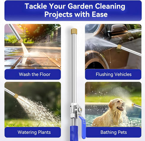 FTWONLIVE Upgraded Jet Nozzle for Garden Hose Power Washer Wand Hydro Jet High Pressure Washer Tools with 2 Different Nozzles and Hose Quick Conne...