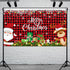 Irenare Christmas Banner Backdrop Santa Claus Reindeer Merry Christmas Banner Indoor for Xmas Holiday Party Photo Booth Photography Wall Hanging D...