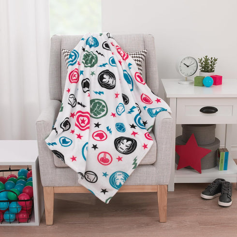 Marvel The Avengers Red, White, and Blue Super Soft Baby Blanket...