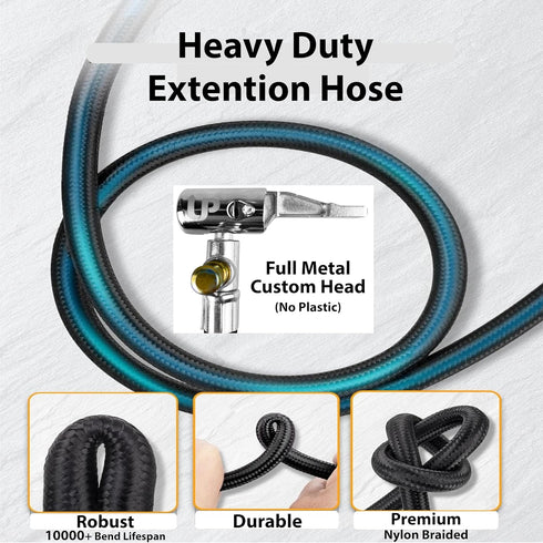 UPBOOST Quick Air Release Extention Replacement Hose for Tire Inflators | Portable Air Compressor | Tire Valve Air Chuck Lock | Air Tire Inflator ...