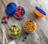 Elegant Disposables Twist Top Deli Containers Food Storage Containers Blue Screw on Lid Reusable Stackable Leakproof Airtight, pack of 10-8 oz con...