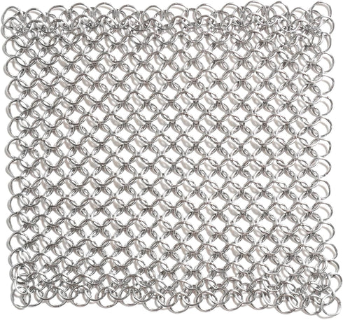 Chainmail Scrubber for Cleaning Cast Iron Cookware - 4" x 4" - Made in the USA...