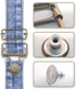 20 Sets Overall Suspender Buckle Replacement, 1.5 inch Tri-Glide Overall Buckles with 40 Sets Copper Buttons for Bib Pants, Trousers, Jeans...