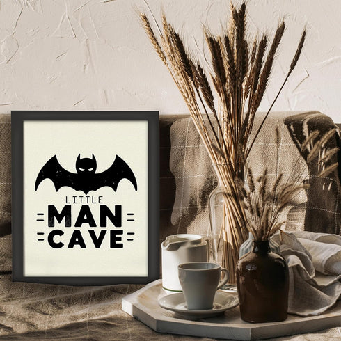 Posterizer 1 pcs-Little man cave-Kids Room Art-Comedy Art-Gift for Daughter, Son, Kids-decor for nursery toddlers kids room- UNFRAMED Wall Art...