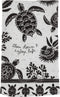 Karma Gifts Black and White Boho Tea Towel,Cotton, Sea Turtle...