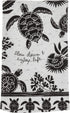 Karma Gifts Black and White Boho Tea Towel,Cotton, Sea Turtle...