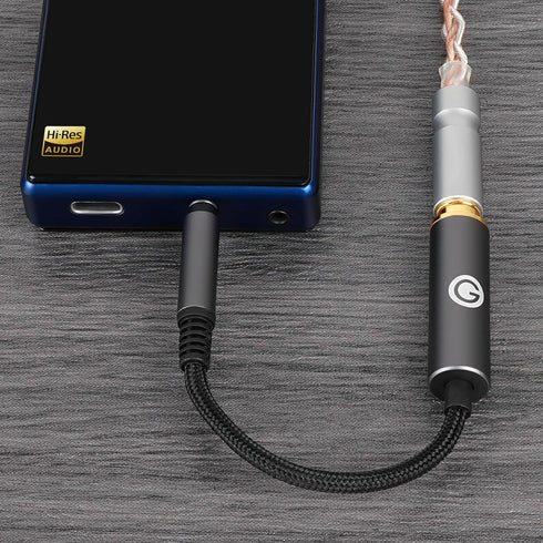 Geekria 3.5mm Stereo Male to 4.4mm Balanced Female Adapter Cable, 5-Core Audio Conversion Cord, Headphone Plug Adapter, Aluminum Alloy Connector, ...