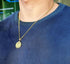 18K Gold Plated Jesus Coin Necklace, Christian Prayer Pendant Necklace for Men Women Religious Necklace...