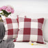 YOUR SMILE Christmas Retro Farmhouse Buffalo Tartan Chequer Plaid Cotton Linen Decorative Throw Pillow Case Cushion Cover Pillowcase for Sofa,Set ...