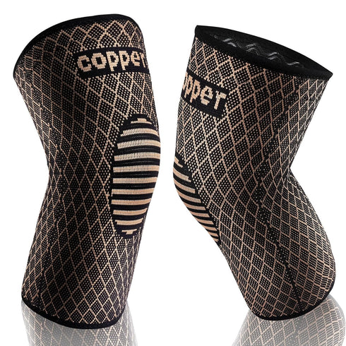 Copper Knee Braces for Knee Pain Men Women, Knee Compression Sleeve Copper Ions Infused Fiber for Hiking, Climbing, Arthritis, Meniscus Tear, ACL,...
