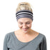 RiptGear Stretch Sport Headband for Women (Black Solid and Striped) — Non-Slip Sweat Wicking Fabric Great for Yoga, Running or The Gym — Soft Head...