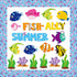 CY2SIDE 89PCS O-Fish-Ally Summer Cut-Outs Decor for Classroom Bulletin Board Border, Summer Tropical Fish Cut-Outs Trim Borders, School Summertime...