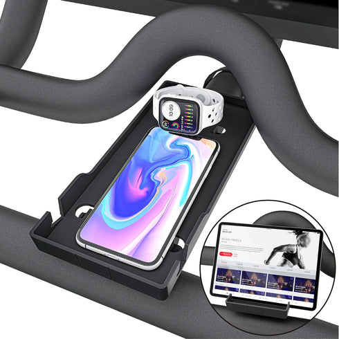 Phone Holder Compatible with Peloton Bike & Bike Plus, Cell Phone Holder Compatible with The OG Bike, Anti-Slip Phone Mount Tray for The Bike+, Ac...