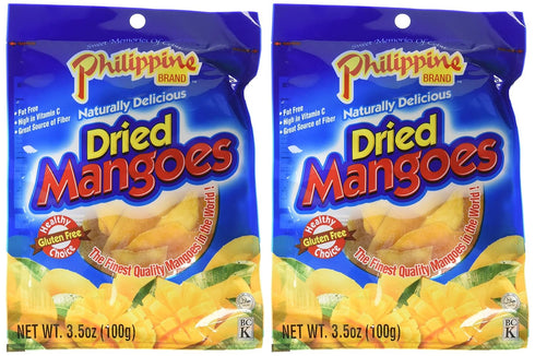 Philippine Brand Dried Mangoes, 3.53oz (Pack of 2)...