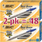 Bic Cristal Bold, 1.6 mm Ball Pen, Blue - Pack of 48 (MSBP241-BEx2)...