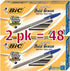 Bic Cristal Bold, 1.6 mm Ball Pen, Blue - Pack of 48 (MSBP241-BEx2)...