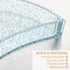 Bathroom Tray Organizer, 10'' Large Acrylic Moon-Shape Vanity Tray Jewelry Tray for Perfume Cosmetic Candle Jewelry, Clear Blue w/Glitter Durable ...